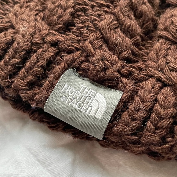 Brown Cable Knit Beanie The North Face | Wool Blend Unisex - Picture 1 of 3